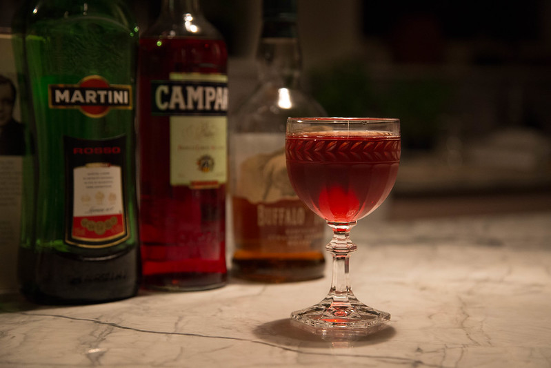  classic Bourbon cocktail  Boulevardier 