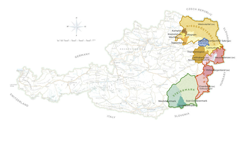 Austrian Wine Map