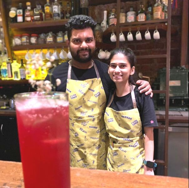 Indian bartenders Hemali and harish at Bombay Canteen