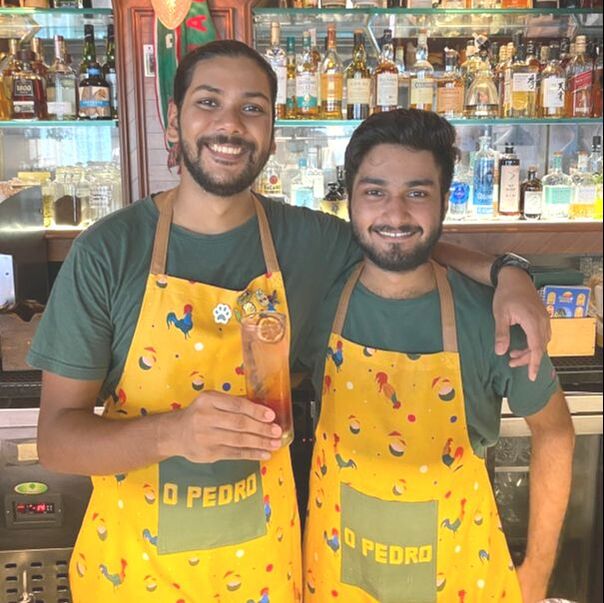Indian bartenders Prantik and Parth at O Pedro Mumbai