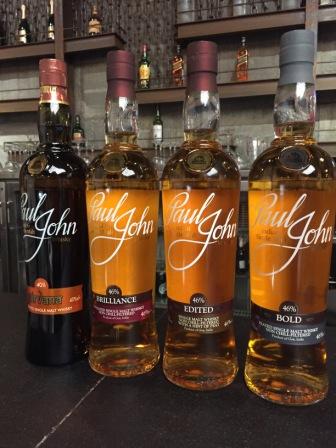 Paul John whisky selection 