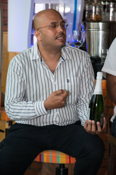 Suprio Bose aka Nomad Foodie at The Happy High wine tasting