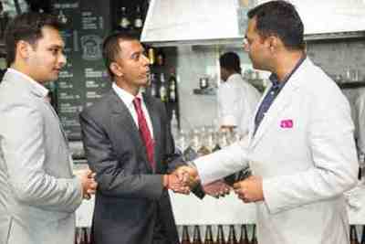 Manas Krishnamoorthy and Sandip parsan at Ace Beveragez High Tea co hosted by The Happy High