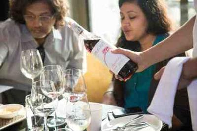 Antoine Lewis and Rojita Tiwari at The Happy High Wine tasting